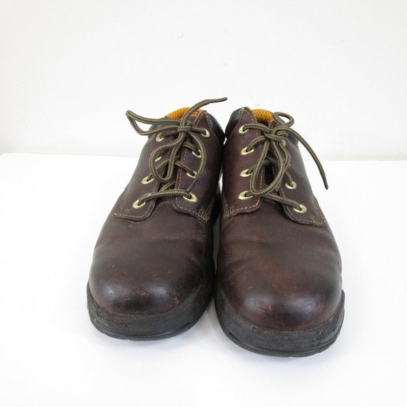 Timberland Pro Dark Brown Leather Titan Oxford Soft Toe Work Boots Shoes 8.5 main image 5